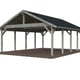 Palmako Robert 40.6 Wooden Carport Grey Dip