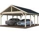 Palmako Robert 40.6 Wooden Carport Natural Finish
