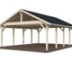 Palmako Robert 40.6 Wooden Carport White Dip