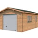 Palmako Roger 3.6m x 5.5m Wooden Garage Metal Door Brown Dip