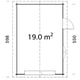 Palmako Roger 3.6m x 5.5m Wooden Garage Wooden Doors Dimensions