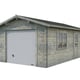 Palmako Roger 3.6m x 5.5m Wooden Garage Metal Door Grey Dip