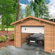 Palmako Roger 3.6m x 5.5m Wooden Garage Metal Door with Brown DIp
