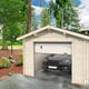 Palmako Roger 3.6m x 5.5m Wooden Garage Wooden Doors with White Dip