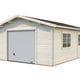 Palmako Roger 4.5m x 5.5m Wooden Garage Meta Door White Dip