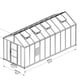 Palram 8x20 Glory Polycarbonate Greenhouse Dimensions