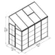 Palram 8x4 Lean to Greenhouse Dimensions