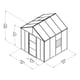 Palram 8x8 Glory Polycarbonate Greenhouse Dimensions