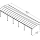 Palram - Canopia Arcadia 12700 Carport Grey Dimensions