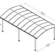 Palram - Canopia  Arcadia 6400 Carport Grey Dimensions