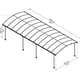 Palram - Canopia Arcadia 8500 Carport Grey Dimensions