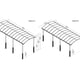 Palram - Canopia Arcadia Alpine 8500 Carport Dimensions