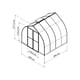 Palram Bella 8x8 Polycarbonate Greenhouse Dimensions