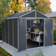 Palram Canopia 8x10 Rubicon Grey Plastic Garden Shed