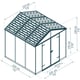 Palram Canopia 8x8 Rubicon Grey Plastic Shed Dimensions