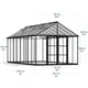 Palram Canopia Aria Crystal Clear 10x20 Greenhouse Dimensions