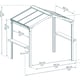 Palram Canopia Austin 2400 BBQ Gazebo Dimensions