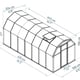 Palram Canopia Eco Grow 6x14 Green Polycarbonate Greenhouse Dimensions