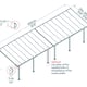 Palram Canopia Feria 3m x 10.9m Patio Cover in White Dimensions