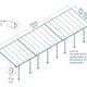 Palram Canopia Feria 3m x 11.6m Patio Cover in White Dimensions