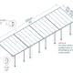 Palram Canopia Feria 3m x 12.2m Patio Cover in White Dimensions