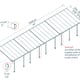 Palram Canopia Feria 3m x 13.4m Patio Cover in White Dimensions