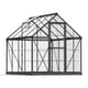 Palram Harmony 6x8 Grey Greenhouse in Clear Polycarbonate Glazing