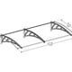 Palram Canopia Neo 2360 Door Canopy Cover Dimensions