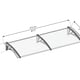 Palram Canopia Neo 2700 Door Canopy Cover Dimensions