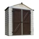 Palram 6x3 Plastic Skylight Garden Storage Shed in Tan