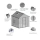 Palram Glory Polycarbonate Greenhouse Accessory Options
