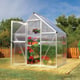 Palram Mythos 6x8 Polycarbonate Greenhouse in Silver