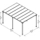 Palram - Canopia Milano 4300 Gazebo Dimensions