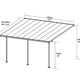 Feria 3x5.46m Canopy dimensions