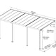 Palram - Canopia Sierra 2.3x6.9m Patio Cover Dimensions