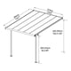 Palram - Canopia Sierra 3x3m Patio Cover Dimensions