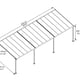 Palram - Canopia Sierra 3x9.15m Patio Cover Dimensions
