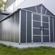 Palram Yukon 11x17 Plastic Shed in Grey