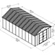 Palram Yukon 11x21 Plastic Shed Dimensions