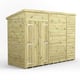Power 10x4 Premium Pent Windowless Wooden Shed Double Doors