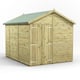 Power 10x8 Premium Apex Windowless Wooden Shed Double Doors