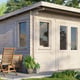 Power 12x10 Pent Garden Building 28mm Door Right