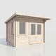 Power 12x10 Pent Log Cabin 28mm Door Right