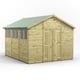 Power 12x10 Premium Apex Wooden Shed Optional Double Doors