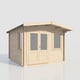 Power 12x12 Chalet Log Cabin 28mm Doors Left