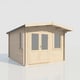 Power 12x14 Chalet Log Cabin 28mm Doors Left