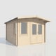 Power 12x14 Chalet Log Cabin 28mm Doors Right