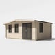 Power 12x20 Chalet Log Cabin Door Right