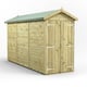 Power 12x4 Premium Apex Windowless Wooden Shed Double Doors