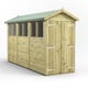 Power 12x4 Premium Apex Wooden Shed Optional Double Doors